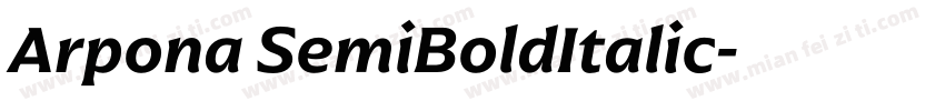 Arpona SemiBoldItalic字体转换